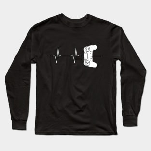 Video Game Lover - Gamer Heartbeat Long Sleeve T-Shirt